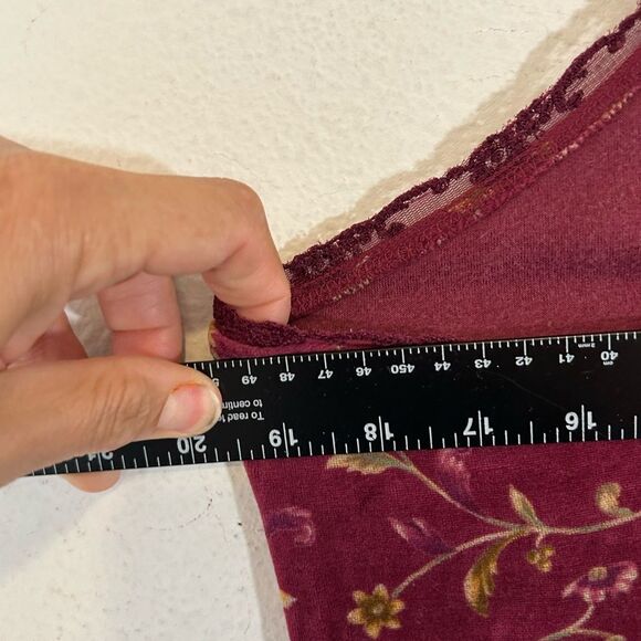 Victorias SECRET COUNTRY LADIES pj DRESS medium burgandy BABYDOLL floral mini - Picture 11 of 14